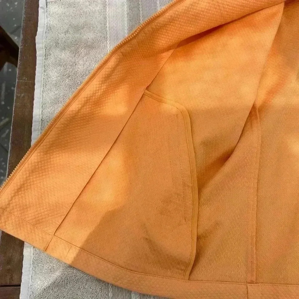 🧡”Eileen Fisher” Orange Sherbet Vest w/ Waffle Pattern & Pockets Size XL🧡 - Picture 9 of 11